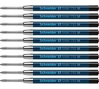 Schneider Slider 755 G2 - Recambio para bolígrafo de punta redonda (10 unidades, tecnología ViscoGlide, tinta negra)