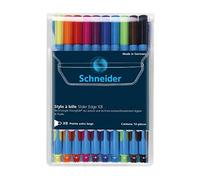 Schneider slider edge xb bolígrafo - negro, azul, naranja, rosa, púrpura, azul claro, verde claro, rojo, marrón y amarillo - lote...