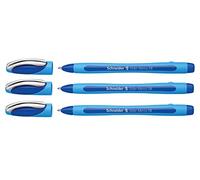 Schneider Slider Memo XB - Bolígrafo (con tapa, grosor de trazo XB, fabricado en Alemania, 3 unidades), color azul