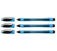 Schneider Slider Memo XB - Bolígrafo (con tapa, grosor de trazo XB, fabricado en Alemania), color negro, 3 unidades