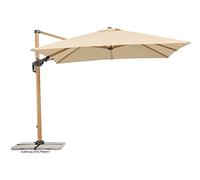 Schneider Sombrilla Rhodos Twist Woody, Natural, 300 x 300 cm, Cuadrada, 729-02, Estructura de Aluminio/Acero, Revestimiento de poliéster, 25,7 kg