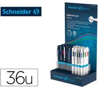 Schneider Take 4 Bolígrafo Reciclado 92% Cuatro Colores Display 36 Unidades - SCHNEIDER