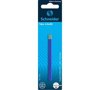 Schneider Take 4 - Recambio para bolígrafo, color azul 2 unidad