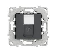 SCHNEIDER Toma RJ45 Cat6 UTP Antracita - Conector Blindado 8 Contactos, Normas ISO/IEC 11801, Velocidad 1 Gbit/s, Encastre Fácil, Mecanismo Fiable, Ideal para Multimedia e Informática