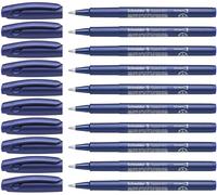Schneider Topball 847 - Bolígrafo de punta redonda (punta de metal de 0,5 mm, 10 unidades, tinta azul)