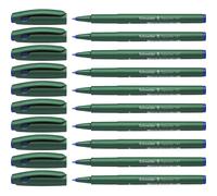 Schneider Topwriter 147 Mint Green Barrel Fibre Pen - Blue (Pack of 10)