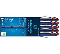 Schneider Un híbrido C Paquete de 10 Rollerball Pens con 0,5 mm de tinta líquida (no rojo retráctil