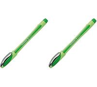 Schneider Xpress Fuerte, Pluma estilográficas, Tinta con base de agua, 0.8 mm, verde (Paquete de 2)