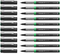 Schneider Xtra 823 - Bolígrafo de punta redonda (acero inoxidable, 0,3 mm), paquete de 10 unidades, color verde