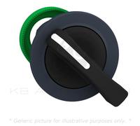 Schneider ZB5FJ7 interruptor selector negro empotrado, mango largo, 3 posiciones