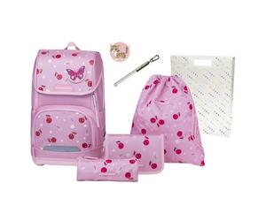 Schneiders Ergoplus Juego de mochilas escolares 8 piezas rosa