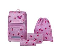 Schneiders Mochila Escolar Mochila de Ocio Ergoplus 2in1 Schulranzen Set 7 -Piezas 22L Cherry Pop Rosa