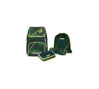 Schneiders Juego de mochilas escolares Ergojet Dino verde oliva - 6 piezas