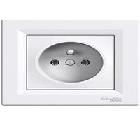 Schneirder - Toma 2P+T estándar 16A IP20, color blanco - Asfora - EPH2800121