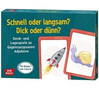 Schnell oder langsam? Dick oder dünn?: Bildkarten zur Sprachförderung in der Kita - spielerische Wortschatzerweiterung für Kinder von 3 bis 6 Jahren