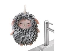 Schnell trocknendes Chenille Waschhandtuch - Weiches Cartoon-Handtuch Bad & Küche | Hochsaugfähig & leicht zu reinigen | Lustiges Katzen- & Lamm-Design für Zuhause, Reisen & Studentenwohnheim