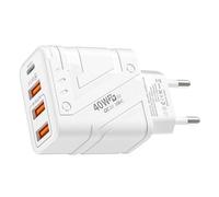 Schnellladeblock,Schnellladeblöcke | 40-W-USB-Typ-C-Multiport-Ladegerät | 4 Port, Schnellladeblock, USB-Wandstecker, tragbares Ladegerät für Heimreisen