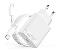 Schnellladegerät für Samsung 25W Ladegerät, Typ C Ladekabel für Samsung Galaxy S22, S22 Ultra, S22+, S21, S21 Ultra 5g, S21 FE 5G, S20, A54, A53, A52, 25Watt USB C Super Fast Charger (Weiß)