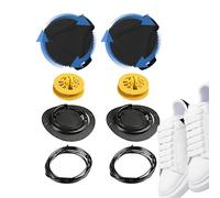 Schnürsenkel Für Sneakers, Nicht Zu Binden,Sneaker-Schnürsenkel, Zu Binden - Verstellbare Schnürsenkel Mit Drehbarer Schnalle - Metalldraht-Schuhschnüre Mit Sicherheitsschloss, Sportschuhzubehör