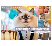 Schnurrige Glückwünsche - Sprüche zum Älterwerden (Tischkalender 2026 DIN A5 quer), CALVENDO Monatskalender: Lächle, solange du noch Zähne hast