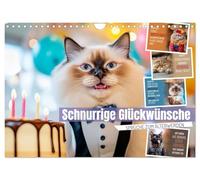 Schnurrige Glückwünsche - Sprüche zum Älterwerden (Wandkalender 2026 DIN A4 quer), CALVENDO Monatskalender: Lächle, solange du noch Zähne hast
