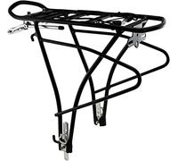 Schoberg Bicycle Pannier Rack Rear Aluminium | Ajustable para 24, 26, 28 Hombres y Mujeres Bicicleta Set de Montaje Universal Negro Carga máxima: 25 kg