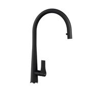 Schock 521000Bk Gota Ganna Alta - Mezclador monomando con alcachofa extraíble, color negro