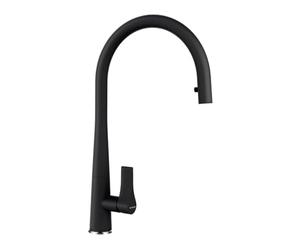 Schock 521000Bk Gota Ganna Alta - Mezclador monomando con alcachofa extraíble, color negro