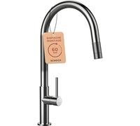 Schock 536120EDM Talia-Grifo de Cocina (Alta presión, caño extraíble y Conexiones estándar), Acero Inoxidable Macizo
