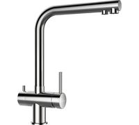 SCHOCK Grifo de cocina VITUS - Grifo de alta presión de acero inoxidable con caño fijo y conexiones estándar