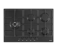 SCHOCK | Bandeja de cocción 5 fuegos profesionales PC75, rejillas de platillo con acabado hierro fundido, válvulas de seguridad, color negro mate, 740 x 500 mm
