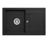 SCHOCK Fregadero de cocina 78 x 50 cm Lima D-100S Onyx - Fregadero de granito a partir de 50 cm de ancho