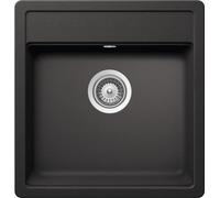 SCHOCK | Fregadero de cocina Nemo 1 cubeta Small, material Cristalite®, negro absoluto, 490 x 510 mm
