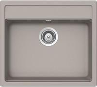 SCHOCK | Fregadero de cocina 'NEMO N100 gris pardo, 570 x 510, fregadero de 1 bañera pequeño de Cristalite, combinable con mezcladores, encimeras y hornos, resistente a golpes y altas temperaturas.