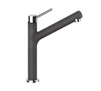 SCHOCK Grifo de cocina Dion in Stone - Grifo de alta presión CRISTADUR con caño fijo y salida alta