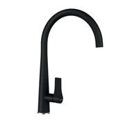 SCHOCK Grifo de cocina GOTA negro - Grifo de alta presión con caño fijo y conexiones estándar