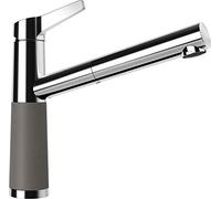 SCHOCK Grifo de cocina SC-510 Asphalt - Grifo de baja presión CRISTADUR con manguera extensible y conectores estándar