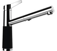 SCHOCK Grifo de cocina SC-510 Night - Grifo de alta presión CRISTADUR Green Line con manguera extensible y conectores estándar