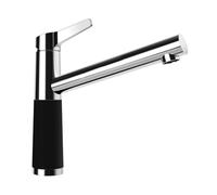 SCHOCK Grifo de cocina SC-510 Night - Grifo de alta presión negro CRISTALITE con caño fijo y conectores estándar