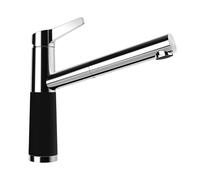 SCHOCK Grifo de cocina SC-510 Night - Grifo de baja presión CRISTADUR Green Line con manguera extensible y conectores estándar