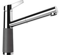 SCHOCK Grifo de cocina SC-510 Stone - Grifo de baja presión CRISTADUR con manguera extensible y conectores estándar