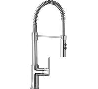 SCHOCK Grifo mezclador New Aquasoft monomando con boca de muelle y barra orientable, ducha extraíble y doble chorro, cromado, h495
