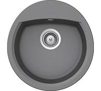 SCHOCK Manhattan R-100 Croma - Fregadero redondo de cocina (47 x 49 cm, ancho de armario a partir de 45 cm), color gris claro