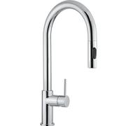 SCHOCK Mezclador Aquarain monomando caña alta curvada con ducha extraíble doble chorro, cromado, h445