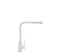 SCHOCK | Mezclador de cocina IDEA, grifo de caña alta recta, rotación caña 360°, esmaltado blanco absoluto, combinable con fregaderos, fabricado en Italia.