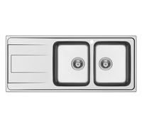 Schock Wave D200DX Fregadero de acero inoxidable, 116 x 50 x 20 cm