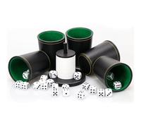 Schocken - Juego de 5 cubertería de madera con 25 cubos, con 14 discos y soporte, para morteros Jule Meiern Maxen, color blanco y negro, 10 x 10 cm