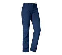 Schöffel Ascona Senderismo Ligeros y cómodos para Mujer, versátiles Pantalones de Exterior con Ajuste óptimo y prácticos Bolsillos, Azul Oscuro, 24