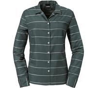 Schöffel Blusa 'Roslyn' gris oscuro / verde / blanco 4XL gris oscuro / verde / blanco