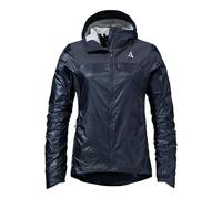 Schöffel Hybrid Jkt Flow Trail L Chaqueta de Lluvia, Azul Marino, 38 para Mujer